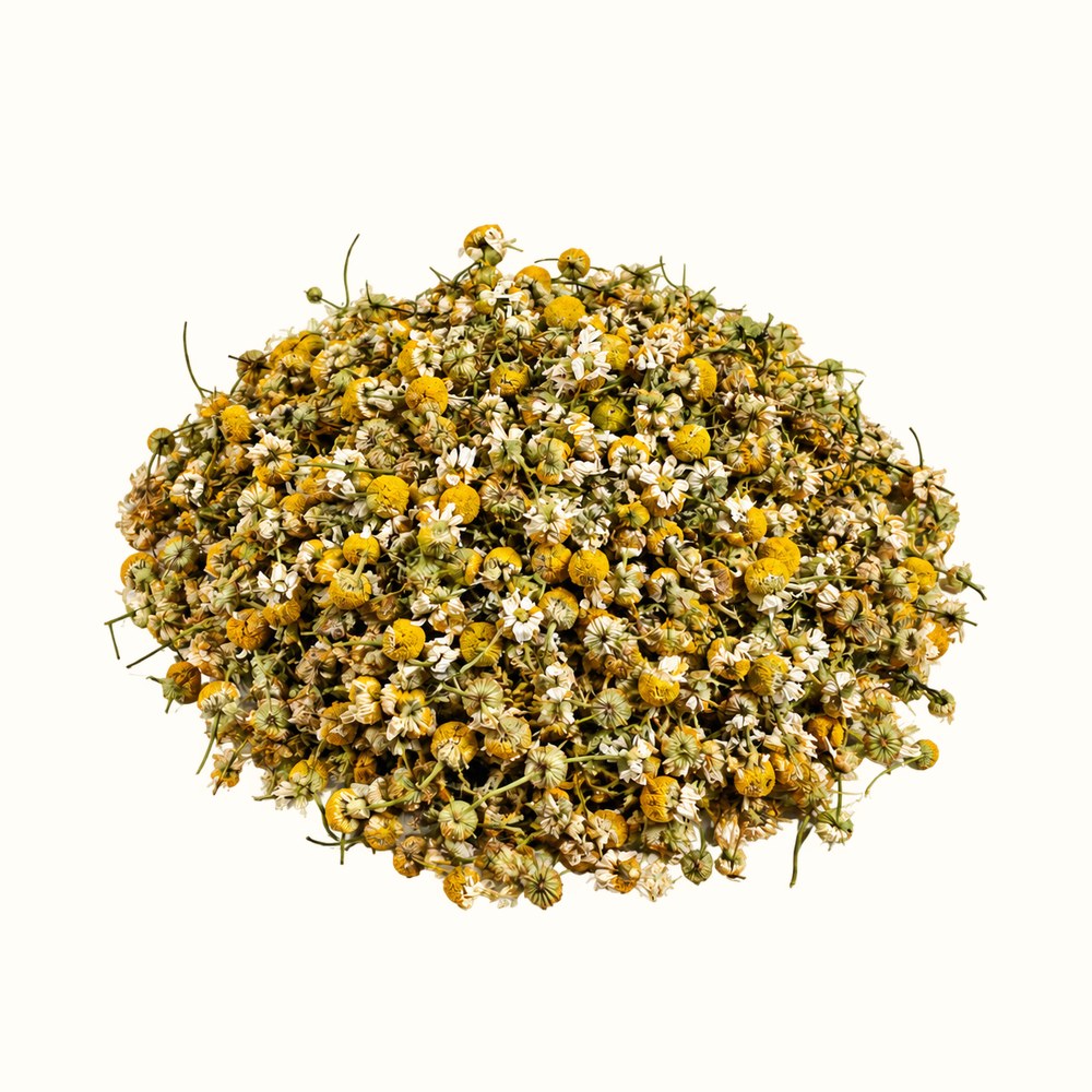 Dried chamomile flowers